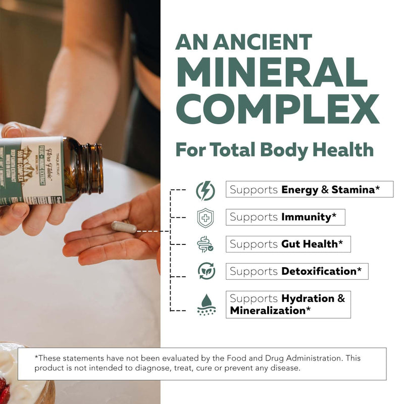 Flora Fulvic | Fulvic Acid + Humic Acid Complex – 550 mg |Mined in Utah, Prehistoric Deep Earth Extract | Immunity, Gut, Digestion – Natural Trace Mineral Complex, Fulvic Acid Supplement – 60 Capsules - BeesActive Australia