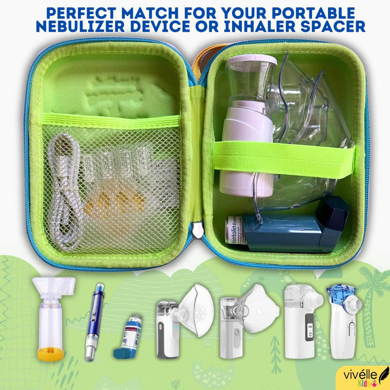 Vivélle Carrying Case for Portable Handheld Inhaler Nebulizer Machine for Adults and Kids, Asthma Inhaler Travel Case, Handheld Mesh Atomizer Machine Holder, Inhaler Spacer Bag. Case Only - BeesActive Australia