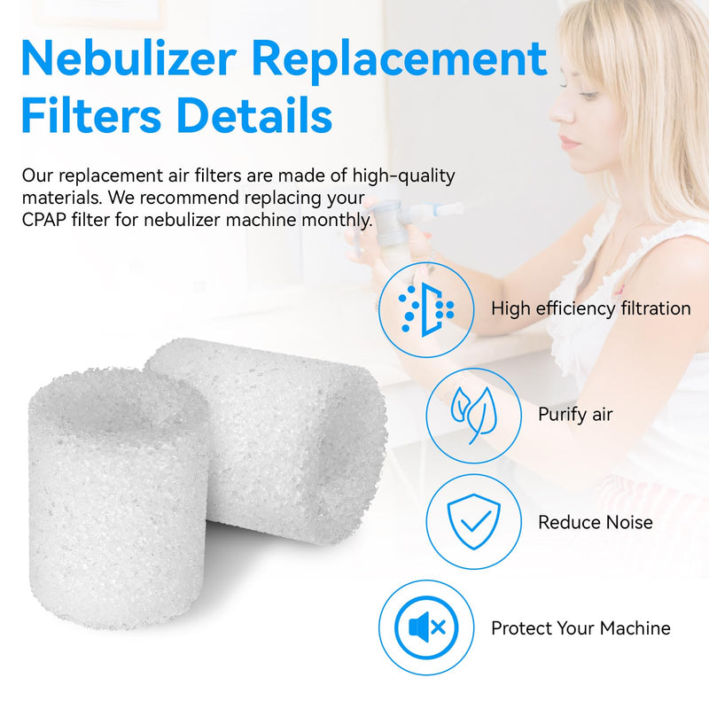 12 Pack CPAP Nebulizer Filter Replacement for PARI Vios, Ultra II, Trek, and Trek S Nebulizer Filters, Replacement Air Filters Compatible with PARI Compressor - BeesActive Australia