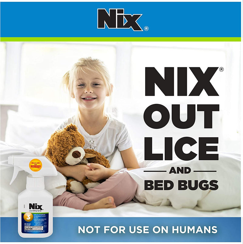 Nix Lice & Bed Bug Killing Spray for Home, Bedding & Furniture, 5 fl oz (Pack of 2) 5 Fl Oz (Pack of 2) - BeesActive Australia
