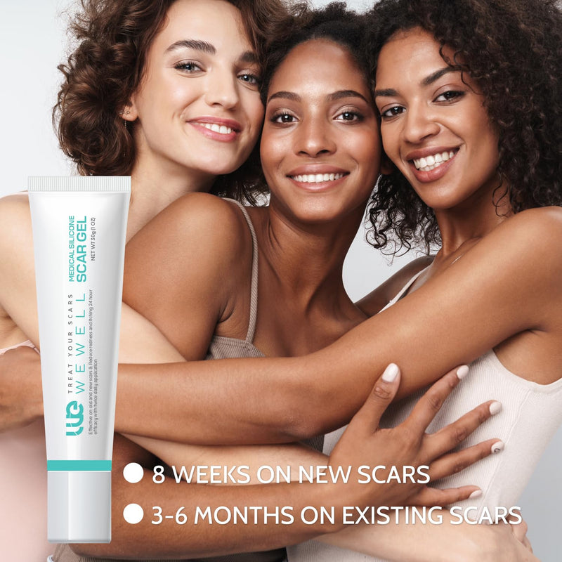Scar Cream for Keloid Bump Removal: Professional Silicone Gel for Keloids, Acne Scars, Stretch Marks, C-Section & Burn Marks – Old & New Scar Care Treatment, 1 oz 30g (Pack of 1)