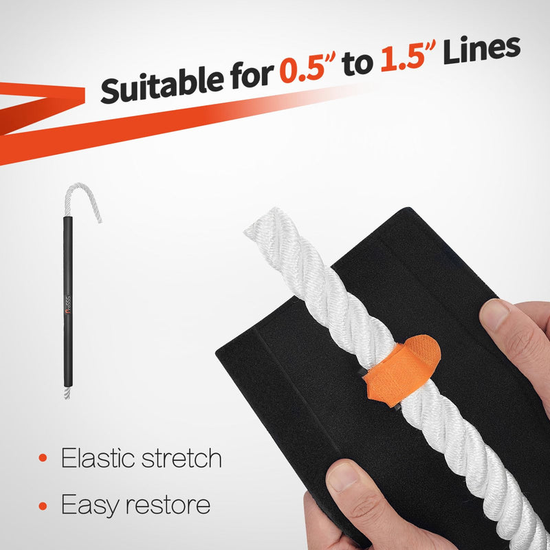 Dock Line Chafe Guards 26inch 4PCS Neoprene Diving Material Skin-Friendly and Non-Abrasive with Two Rope Telescopic Fixation Straps - BeesActive Australia