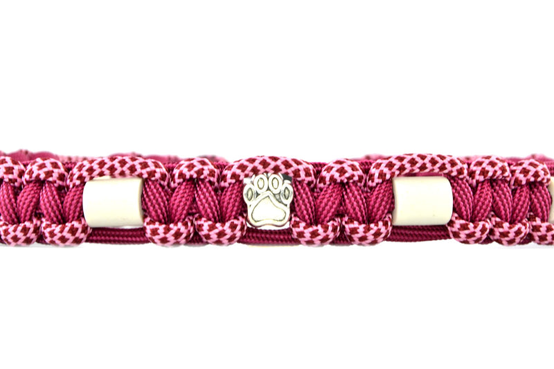 EM ceramic collar for dogs and cats - custom-made EM band original US paracord (31-40 cm, raspberry) 31-40 cm - BeesActive Australia