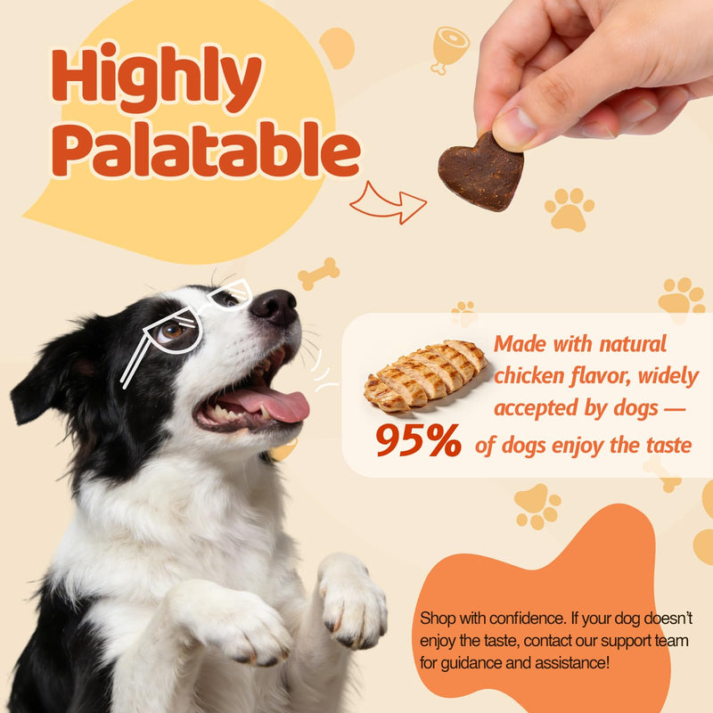 Dog Allergy Chews with Feeding Tweezers, Dog Probiotics for Itchy Skin and Ears, Bovine Colostrum, Lactoferrin and Multivitamins to Ssupport Immune Health for All Ages/Breeds, Chicken, 120 ct/300g