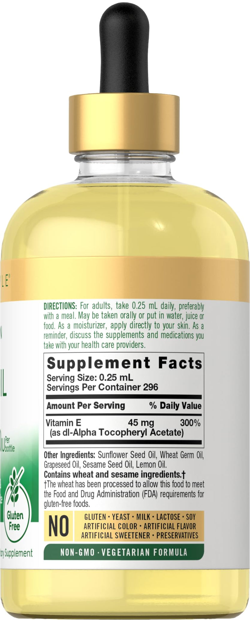 Carlyle Vitamin E Oil | 30,000 IU | 2.5 fl oz | Ingestible & Topical Grade | Moisturizing for Skin | Vegetarian, Non-GMO, Gluten Free Supplement - BeesActive Australia