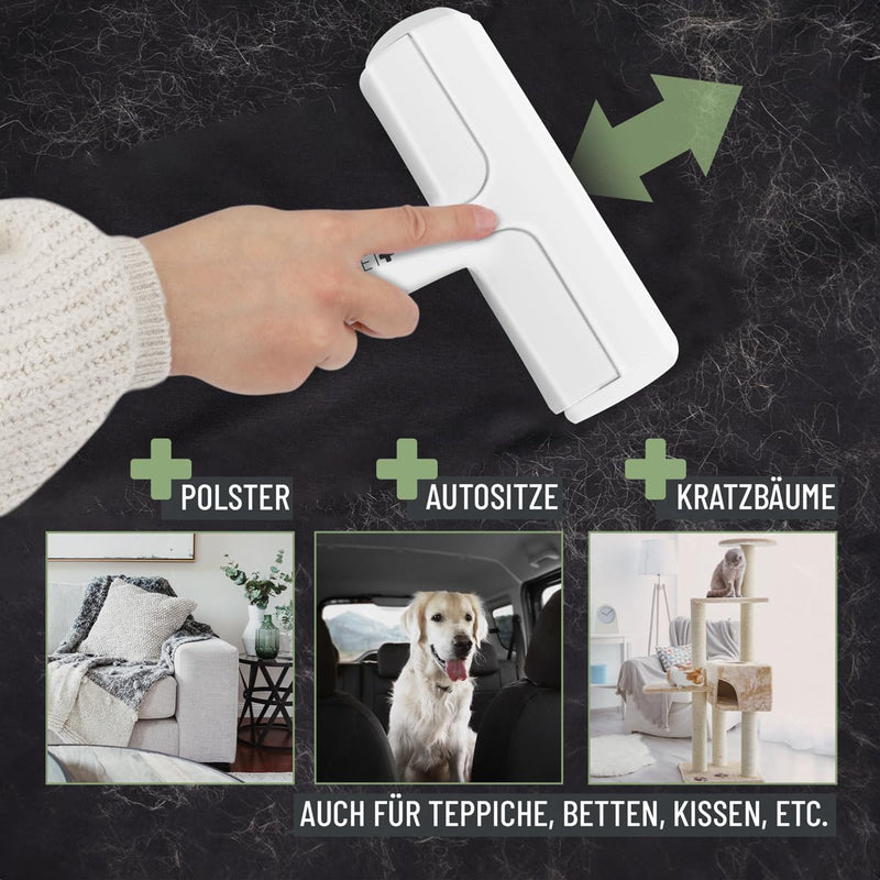 ReaVET animal hair remover lint roller, lint roller for dog hair and cat hair, reusable, lint brush for animal hair, for sofa, bed, carpet, scratching post - BeesActive Australia