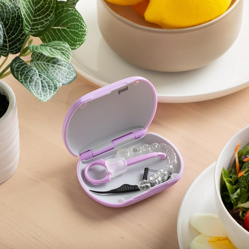 PUL Pack of 2 2-in-1 Invisalign Chewies and Aligner Removal Tool for Clear Aligners, Retainers and Trays - Reusable Invisalign Accessory with Chewy and Remover Hook - Travel Size Seating Tool - White 2 Pack - BeesActive Australia