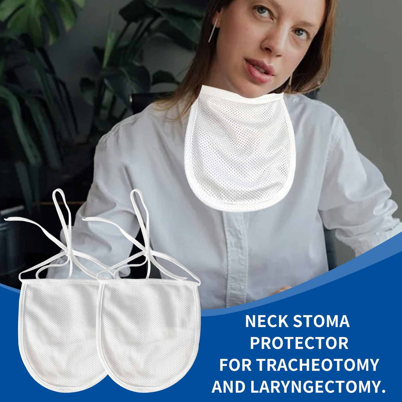 Tracheostomy Shower Cover Neck Stoma Protector Tracheostomy Supplies Breathable Tracheotomy Cover Adjustable Stoma Covers (white) - BeesActive Australia
