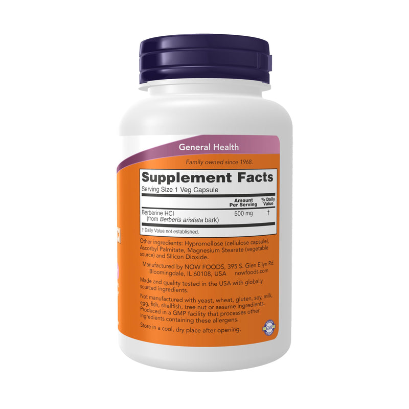 Now Supplements,Berberine HCL 500 mg,Supports Glucose Metabolism*,90 Veg Capsules,(Pack of 2) 90 Count (Pack of 2)