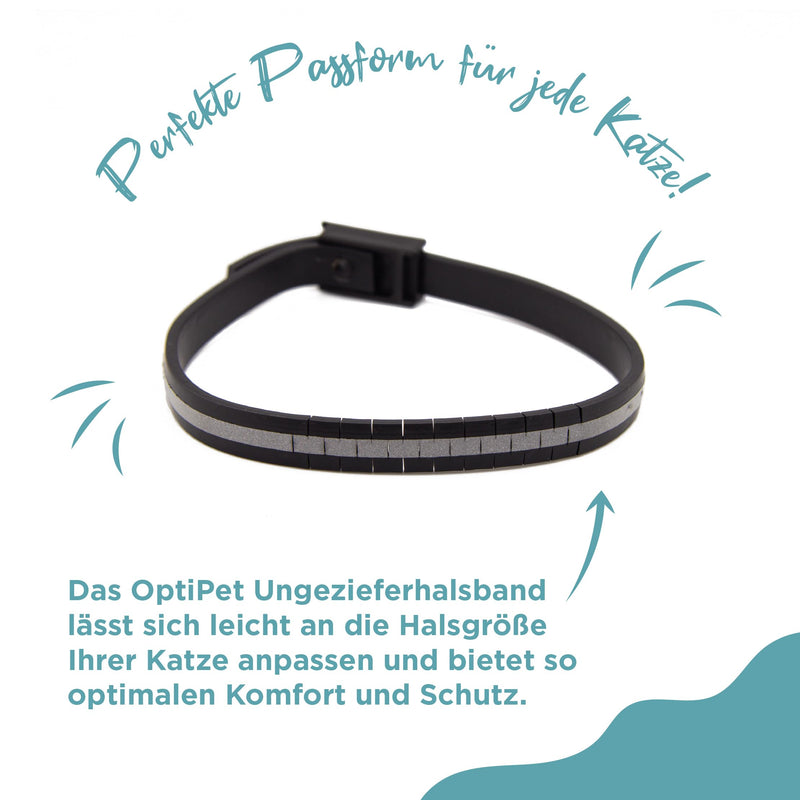 OptiPet x1 pest collar for cats | 4 months protection against fleas, ticks, mosquitoes, mites - reflective, for cats from 12 weeks | Flea collar cat/tick collar for tick protection cat 1 piece - BeesActive Australia