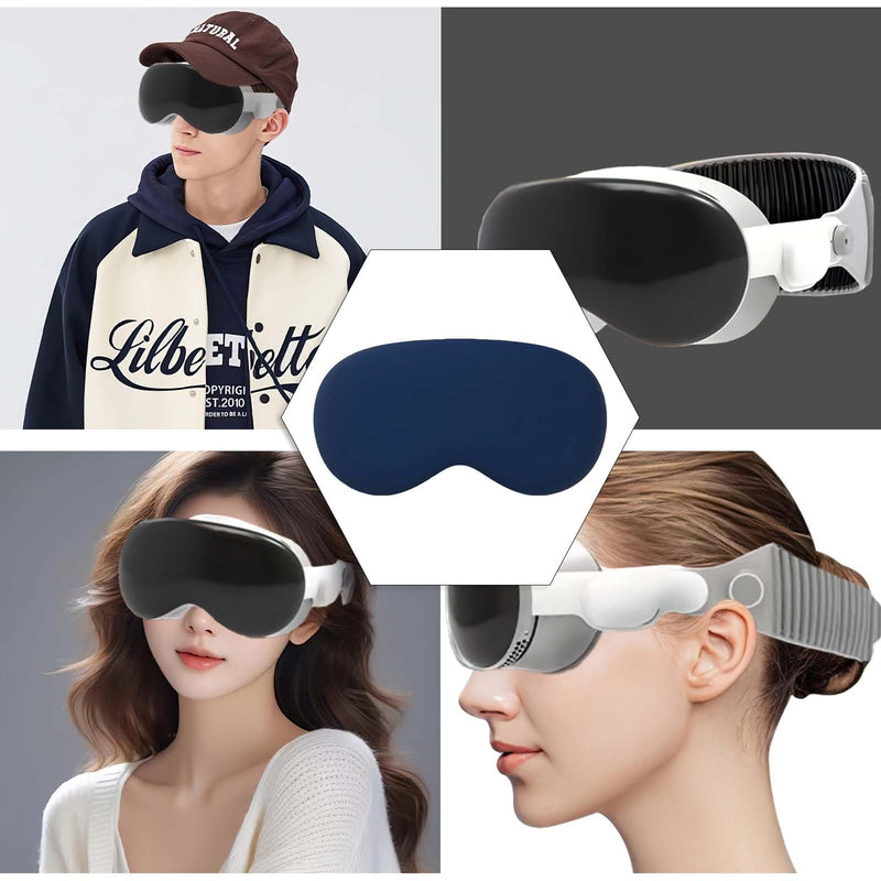 Silicone Soft Ultra Case for Apple Vision Pro VR 2024 Front Glass-Dust-Proof, Drop-Proof, not Easy to get Dirty Blue - BeesActive Australia