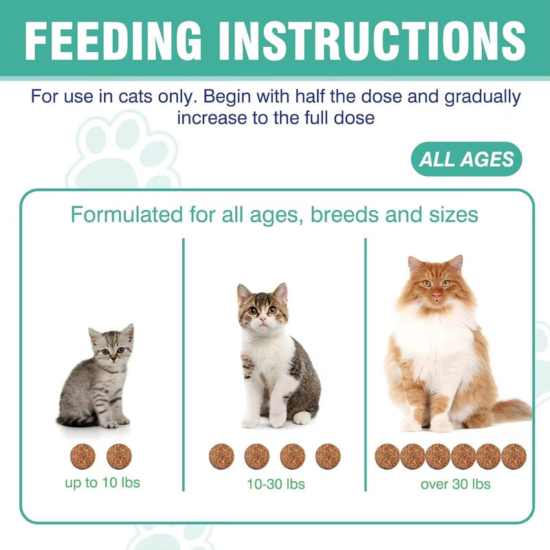 Allergy & Hairball Relief Soft Chews for Cats – Omega-3, Fiber & Enzymes – Supports Skin, Coat, Digestive & Immune Health