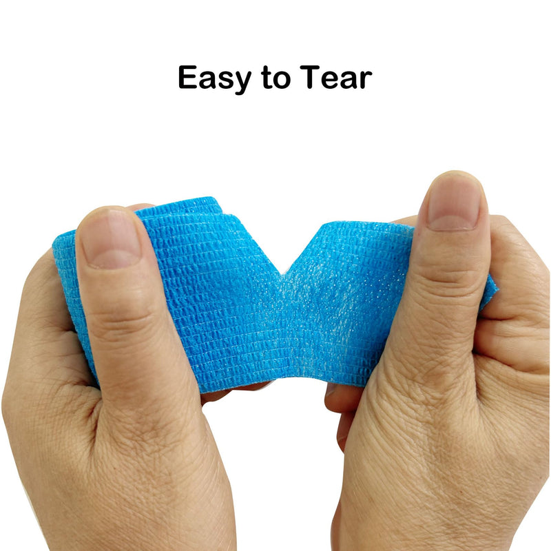 Lucy DM 36 PCS Self Adhesive Bandage Wrap 2" X 5 Yards Elastic Cohesive Bandage Wrap Bandage Wrap Rolls Elastic Self-Adherent Tape for Stretch Athletic, Sports, Wrist, Ankle (Black) Black - BeesActive Australia