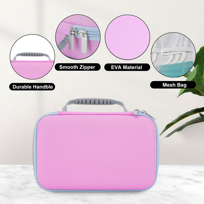SMYV Water Flosser Travel Case, Portable Dental Oral Irrigator Travel Organizer, Hard Eva Storage Bag for Flosser, Electric Toothbrush, Toothpaset and Irrigator Accessories (Case Only) - Pink - BeesActive Australia