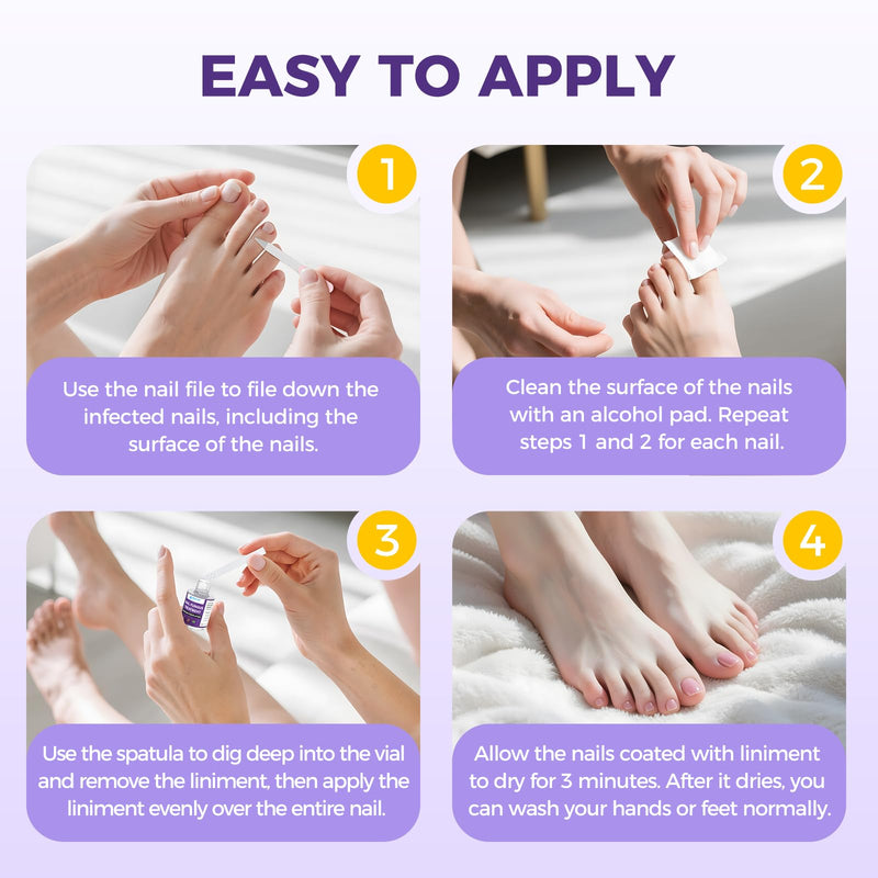 Toenail Treatment Extra Strength, Fast-Acting Toe Nail Treatments, Safety Restore and Renew Discolored & Damaged Nails, Improve Nail Health and Appearance 2.5 ML