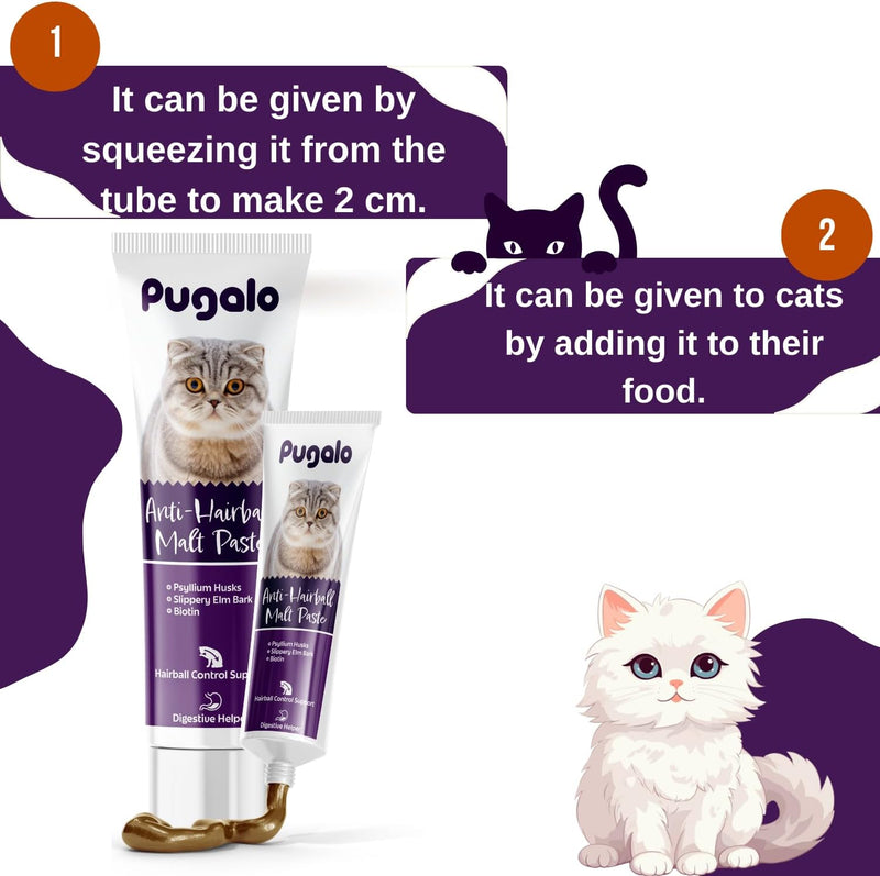 Cat Hairball Remedy, Cat Hairball Malt Paste 100ml, Hairball Gel for Cats 3.5oz - BeesActive Australia