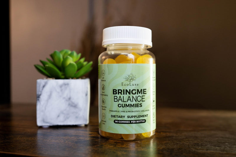 BRINGME Balance Pre & Probiotic Gummies – Pineapple, Collagen, Pre & Prebiotics for pH Balance, Gut & Skin Health, Digestive Wellness, and Natural Odor Control – Low Sugar, 90 Count