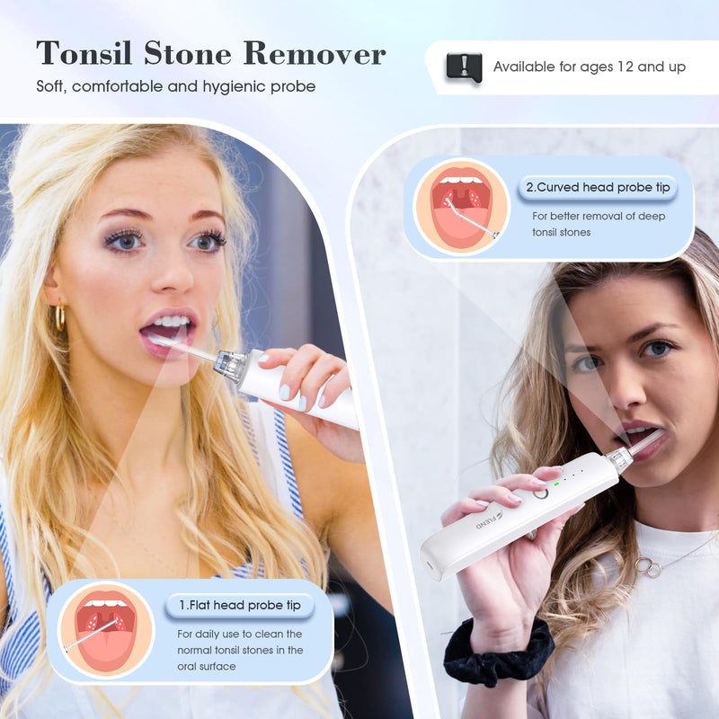 Tonsil Stone Remover Kit,3 Modes Electronic Tonsil Stone Remover Vacuum,Oral Irrigator for Best Tonsil Stone Remover LED Light,Tonsil Stone Mouthwash 5X Magnifying Mirror,Fight Bad Breath Tonsil Stone - BeesActive Australia