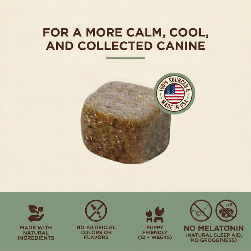 Dog Calming Chews - Bacon Flavor Canine Anxiety Relief & Stress Support - 120 Count Hemp Treats for Pets - Melatonin Free Sleep Aid for Separation Anxiety, Fireworks & Travel