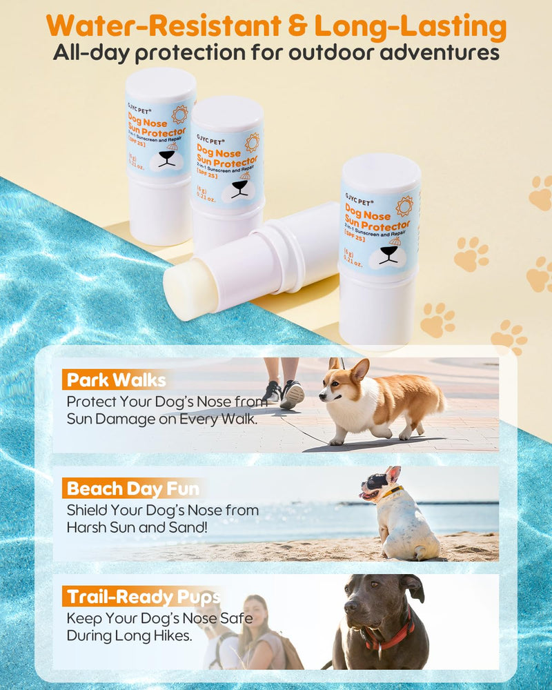 Dog Nose Protector Balm – Moisturizing Sun Protection with Shea Butter & Vitamin E, UV Test Patch Included – Natural & Safe for Sensitive Skin
