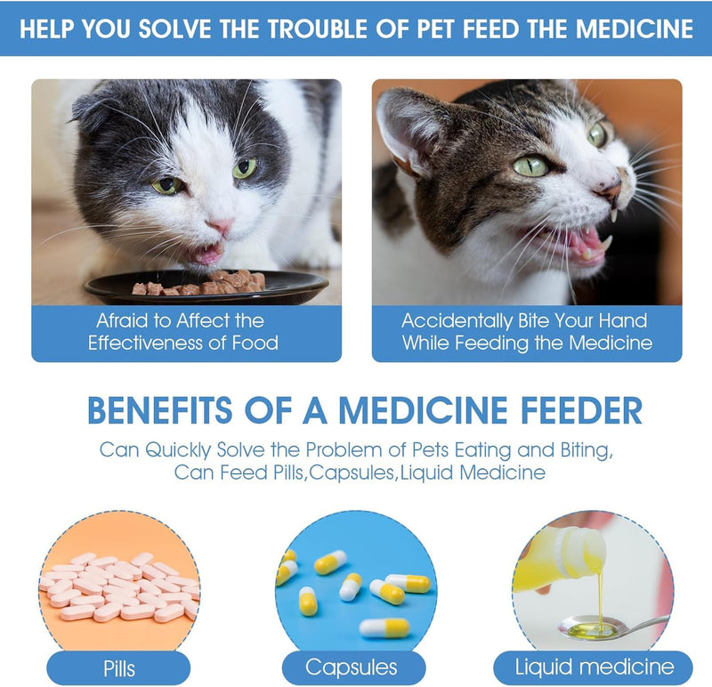 Tablet Dispenser for Cats, 2 Pieces Tablet Dispenser Cat Protects Teeth and Gums, Soft Tip, Suitable for Cats, Dogs and Small Animals, for Eating Accessories (Red, Green) - BeesActive Australia