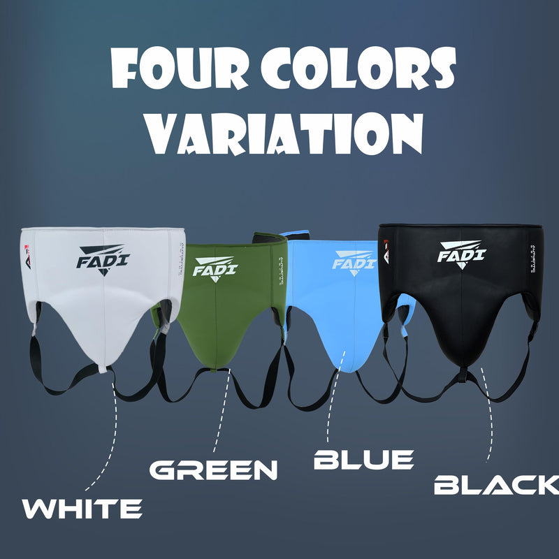 Authentic Series A1 Cowhide Leather Groin Protector - Groin Guard with Protective Cup for Boxing, Muay Thai, Kickboxing, MMA Training, Karate, Taekwondo White Medium - BeesActive Australia