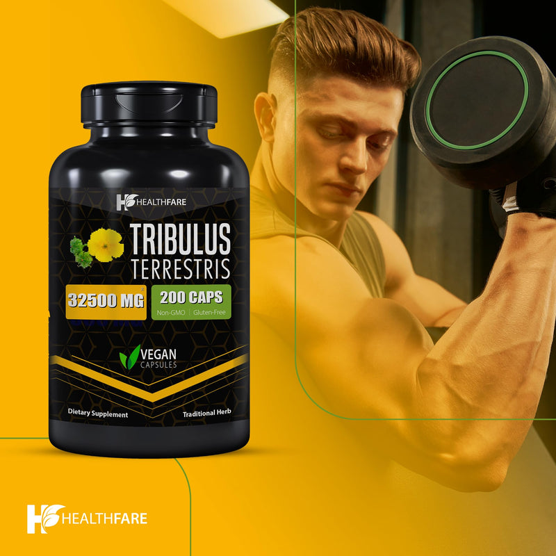 Tribulus Terrestris 32,500mg | 200 Capsules | High Potency Herbal Supplement | Supports Wellness | Non-GMO | Gluten Free - BeesActive Australia