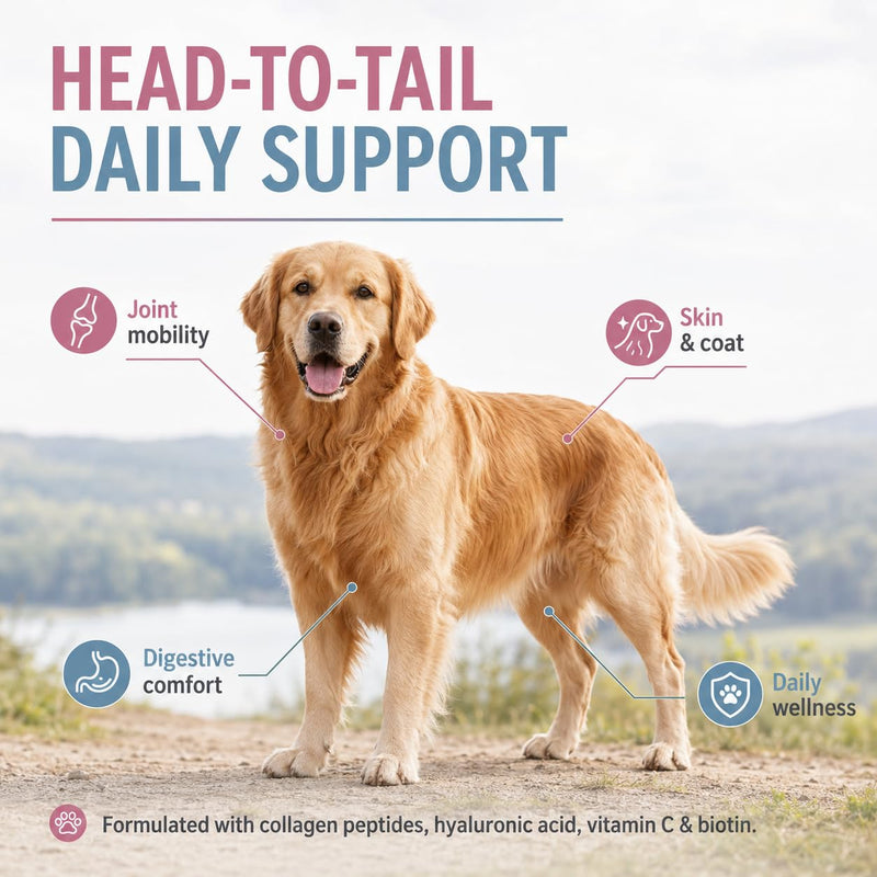 Collagen for Dogs, Healthy Skin & Coat, Supports Joint, Immune System & Hips - Collagen Supplement - 2 Fluid Ounces (1 Pack) 1 pack