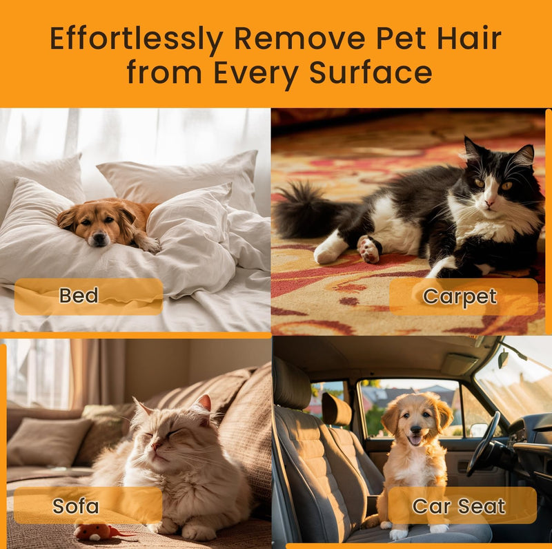Pet Hair Removal Tool and Reusable Lint Roller – Dog and Cat Fur Remover for Furniture, Car, Couch, Sofa, and Clothing – Portable and Multi-Surface Pet Hair Roller - BeesActive Australia