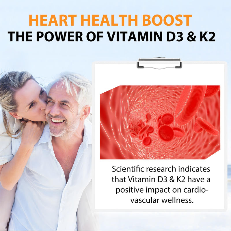 flasture Vitamin D3 K2 Supplement Softgels, 10000 IU VIT D3 + 200 MCG K2 (MK-7) | 2-in-1 Replenish Formula with Coconut Oil, Supports in Calcium Absorption, Easy to Swallow 120 Capsules. 1 Count (Pack of 120)