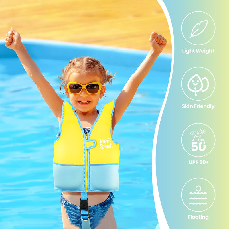Kids Swim Vest Neoprene Swimming Aid with Adjustable Safety Strap for Age 1-3 and 3-6 KS-GB - BeesActive Australia
