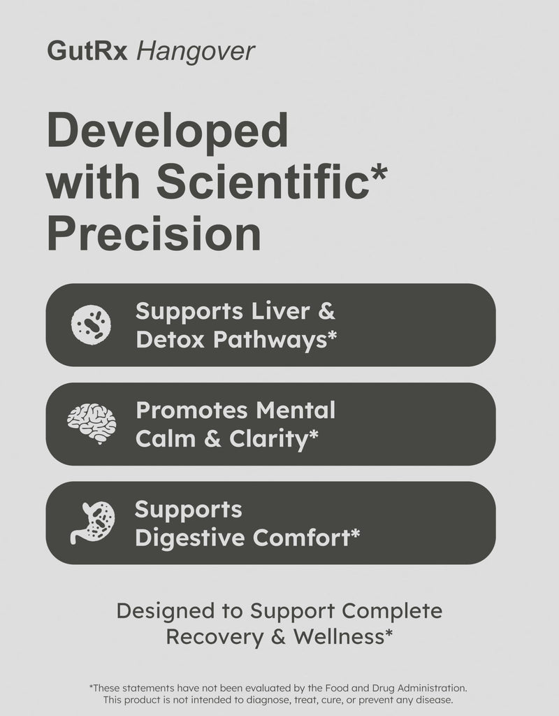 Recovery Support Supplement – Digestive & Nervous System Support with Milk Thistle, NAC, Magnesium & B Vitamins, 30 Servings