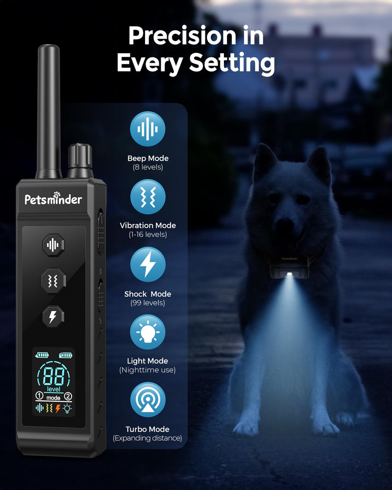 Dog Shock Collar, 4000FT Dog Training Collar with Remote IP67 Waterproof with 5 Training Modes, Rechargeable Training Collar for All Breeds, Sizes (10-150lbs) for 1 dog - BeesActive Australia