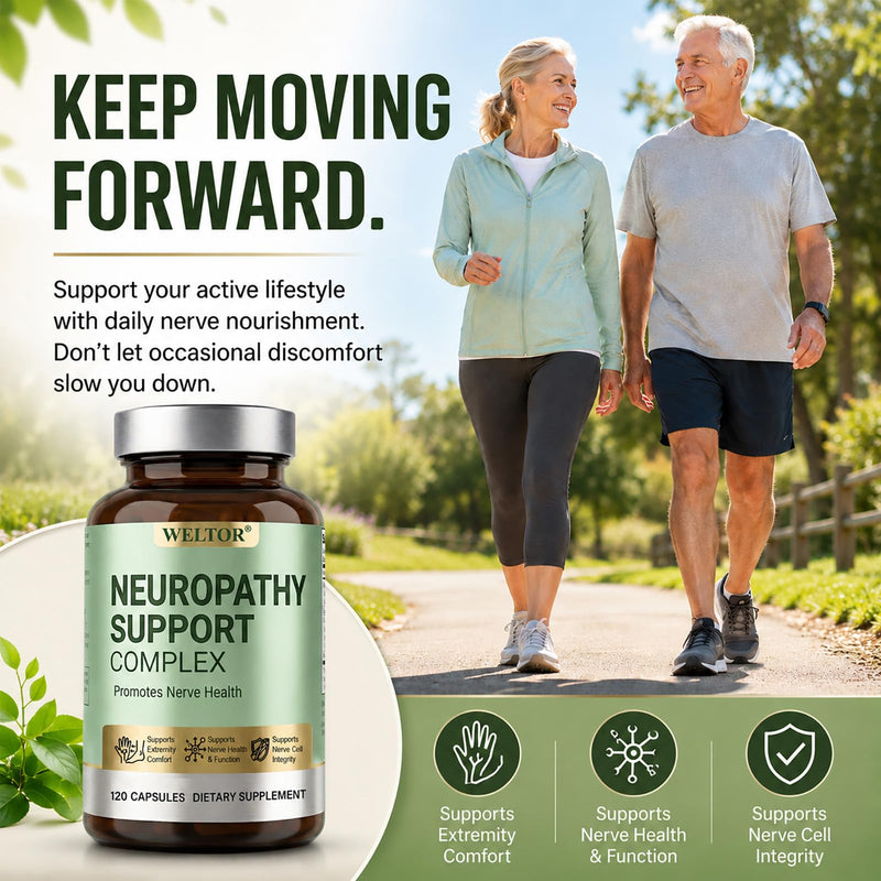 Neuropathy Supplements, Nerve Savior for Neuropathy Support Feet and Hands | for 600mg Alpha Lipoic Acid and Vitamins B & B12, Scientific Nerve Health Supplement, Peripheral Comfort Formula, 120 Count 120 Count (Pack of 1)