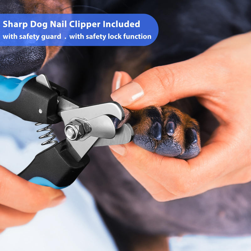 YABIFE Claw Grinder for Dogs, Electric Dog Claw Trimmer, Super Quiet Dog Claw File, Animal Claw Grinder for Small Large Dogs Cats Claw Care & Pet Grooming, 3 Speeds Dark Blue - BeesActive Australia