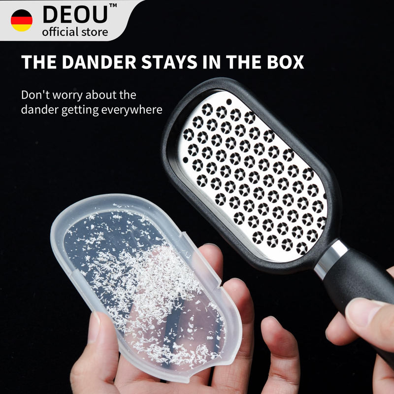 DEOU Metal Foot File SStainless Dead Skin Callus Remover for Dead Skin Professional Secure Foot Scrubber Heel Scraper Cracked Heels Repair Pedicure Tools for feet Black - BeesActive Australia