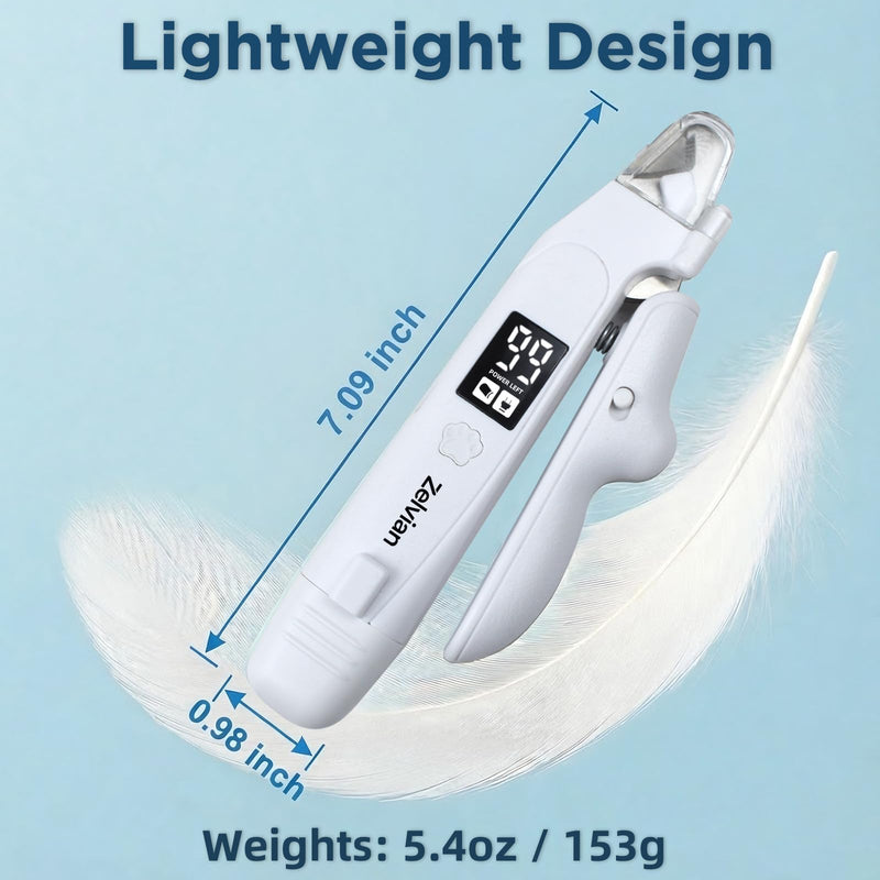 2-in-1 Dog & Cat Nail Clipper and Grinder with LED Light, Low-Noise Electric Pet Nail Trimmer, Safety Lock & Nail Catcher, USB-C Rechargeable, 3 Grinding Ports for Cats & Small to Medium Dogs - BeesActive Australia
