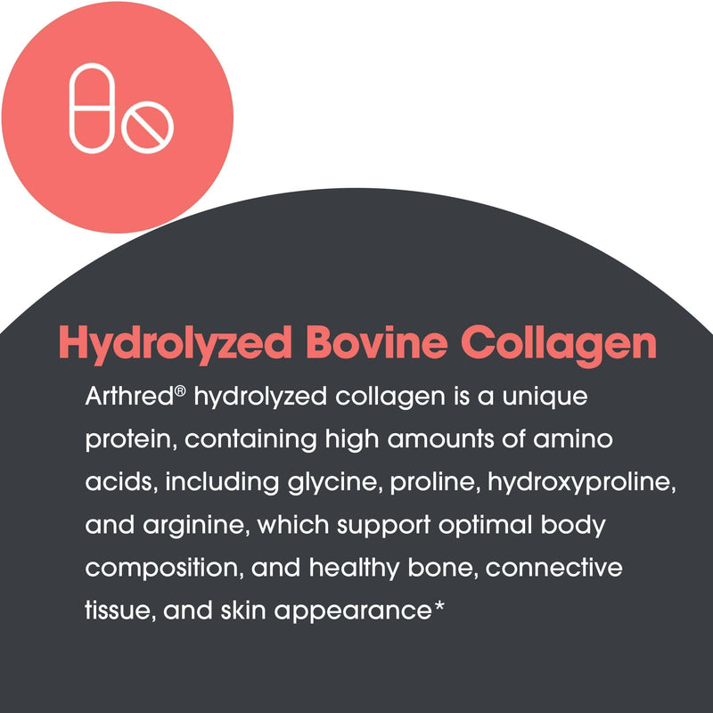ARG Arthred Collagen Powder, Connective Tissue, 8.5 oz | 10.5 g Hydrolyzed Bovine Collagen Unflavored High-Absorption Powder for Connective Tissue Support, 22 Servings