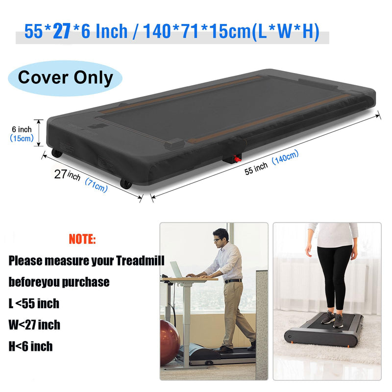 Under Desk Treadmill Cover, Dust-Proof Walking Pad Cover, Waterproof Protective Cover for Walking Treadmill Office Under Desk(Cover Only) 55L x 27W x6H Inch