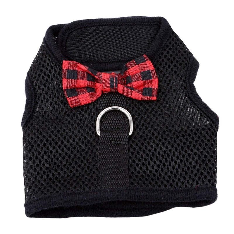 Rabbit Harness with Leash Adjustable Soft Mesh Vest Harness for Bunny Kitten Guinea Pig Rat (L, Black) L - BeesActive Australia