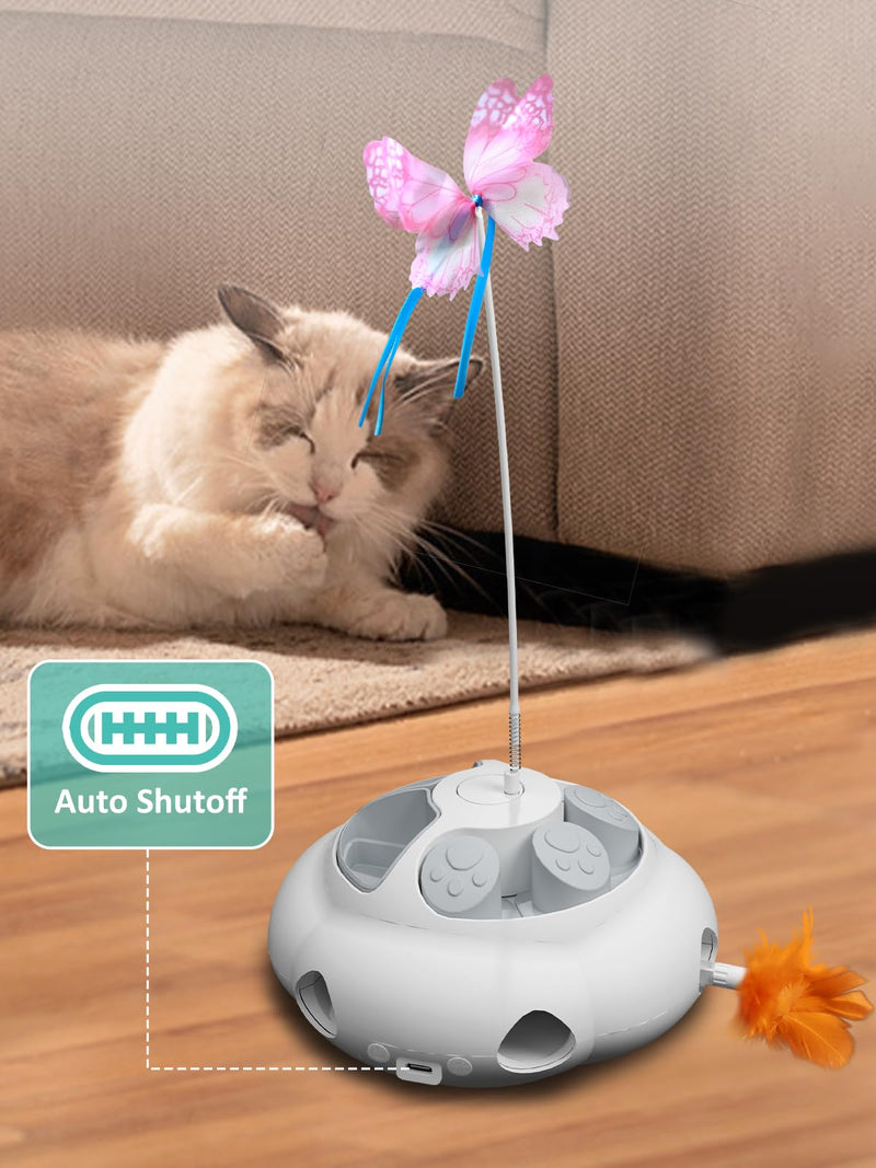 Interactive Cat Toys for Indoor Cats Electronic,Automatic Cat Toys Interactive White - BeesActive Australia