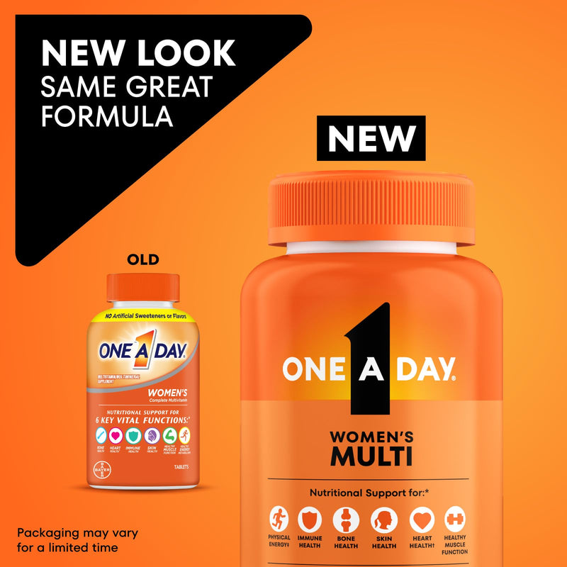 One A Day Multivitamin for Women- Daily Vitamins for Woman with Biotin, Calcium, Folic Acid, Iron & Zinc, Complete Women‚Äôs Vitamins, 200 Ct (Packaging May Vary) Women's 200ct