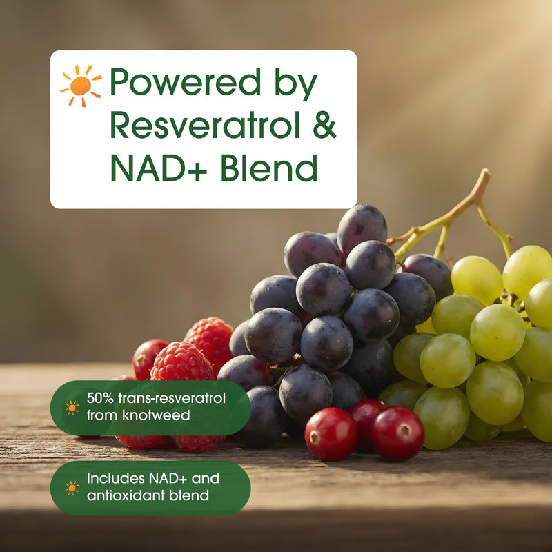 NatureBell Resveratrol Complex - 240 Vegetarian Capsules - Made with Resveratrol, NAD, Glutathione & More - Healthy Aging & Antioxidant Support - Heart, Brain & Immune Wellness*