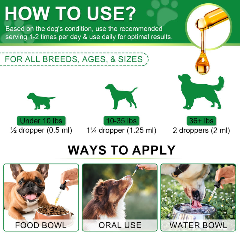 Antibiotics for Dogs,Natural Antibiotics for Dogs,Dog Antibiotic,Pet Antibiotic, Dog Multivitamin, Supports Allergy and Itch Relief,Dietary Supplement,Natural Herbal Supplement 60ml