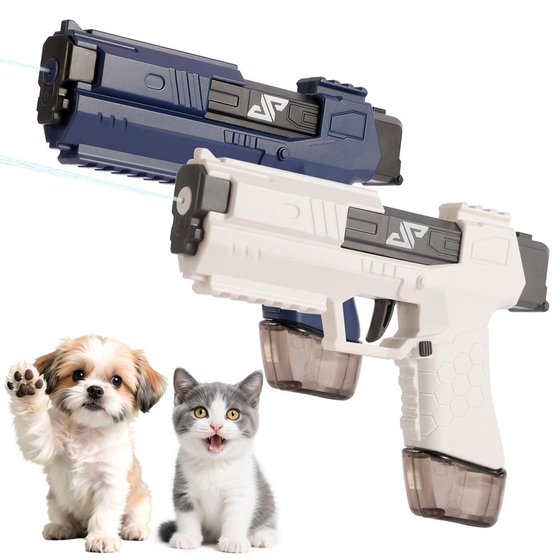 2 Pack Squirt Spray for Cats Dogs Training Squirt for Cats Deterrent Water Spray Pistols for Dogs Pets Training, Detachable Water Tank Design for Reduced Leaks((Blue & White)
