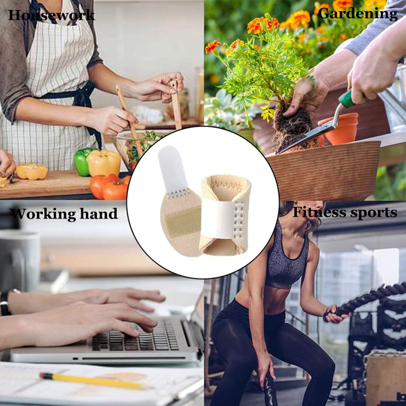 Thumb Finger Splints (5Pcs), Trigger Finger Splint Thumb Brace for Broken Finger, Straightening, Arthritis, Sprained, Pain Relief, Finger Stabilizer Support for Thumb/Middle/Ring/Index/Pinky Fingers - BeesActive Australia
