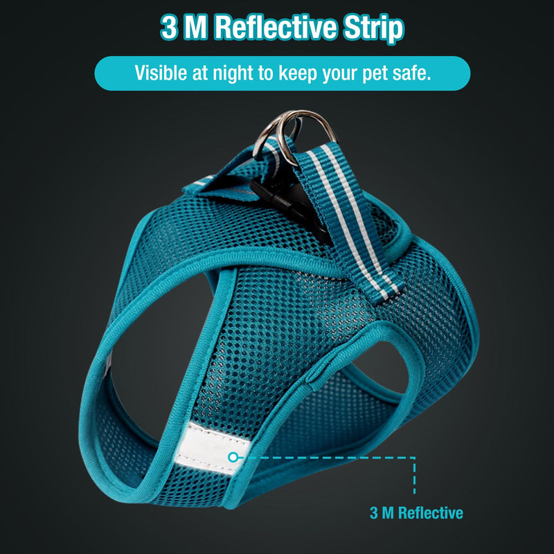 Cat Harness with Leash Escape-Proof, Adjustable Cat Harness Escape-Proof with Cat Leash 1.35 m, Soft Cat Harness for Cats, Small Dogs and Rabbits (XS) XS - BeesActive Australia