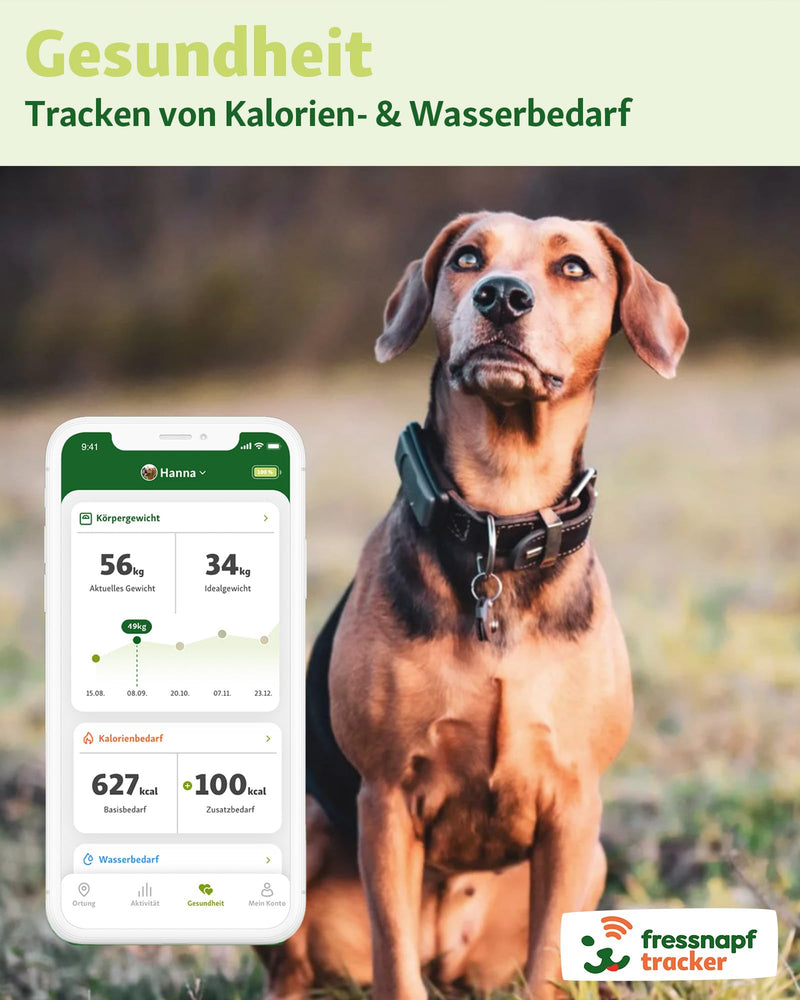 Fressnapf GPS tracker for dogs - 2nd generation - without subscription - tracking without distance limits - activity tracking - health function - dog-friendly design (without personalization) without personalization - BeesActive Australia