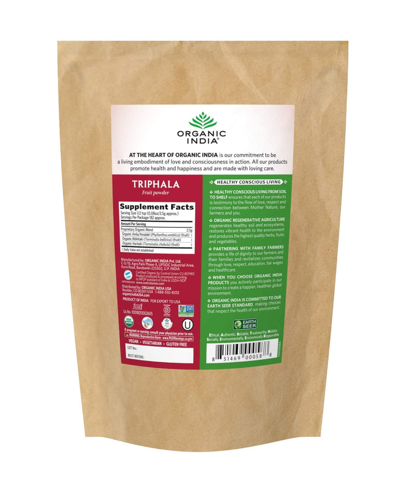 ORGANIC INDIA Triphala Powder, Digestive Support (1 Pound) - BeesActive Australia