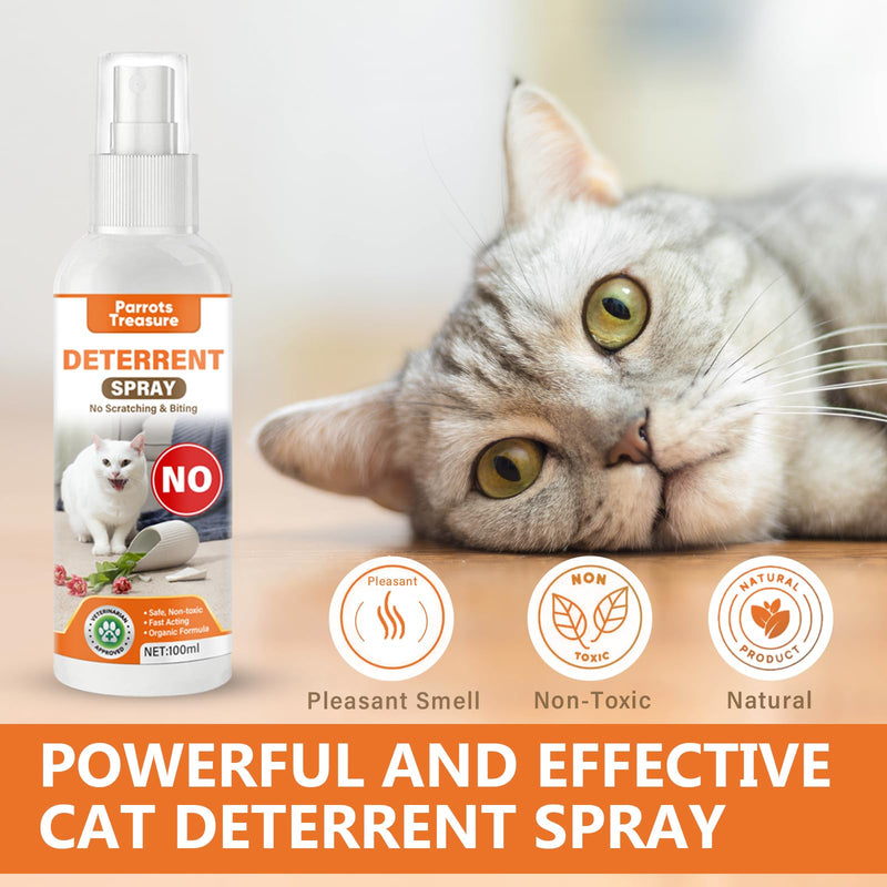 Cat Deterrent Spray, Effective Cat Repellent Spray for Furniture Floor Sofa Protector, Anti-Scratch Spray for Dogs & Cats Indoor or Outdoor Use 100ml - BeesActive Australia